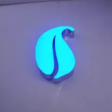 Пользовательские бизнес знаки Логотип Открытый 3d индивидуальные светодиодные буквы из эпоксидной смолы