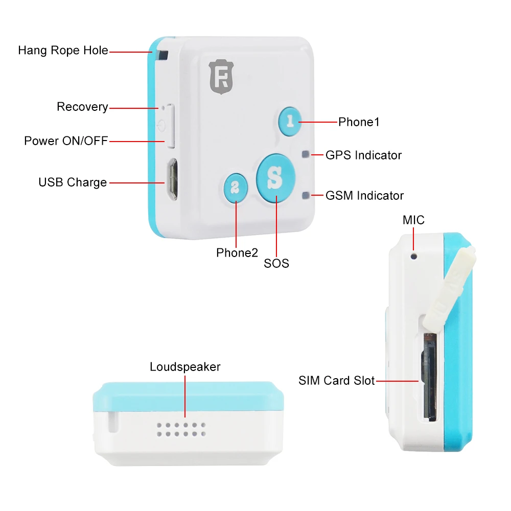 Двусторонняя связь в режиме реального времени gps трекер RF-V16 портативное мини-устройство слежения для детей пожилых людей SOS голосовой монитор бесплатное приложение отслеживания