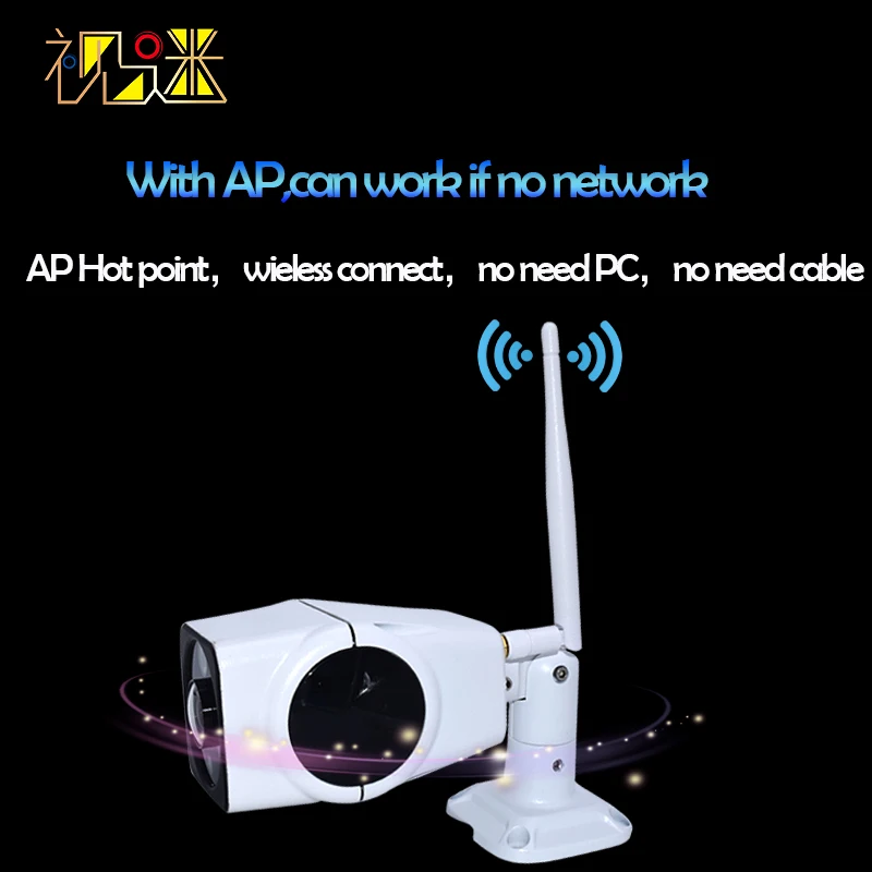 Wifi Открытый 360 градусов камера видеонаблюдения рыбий глаз 3D VR P2P