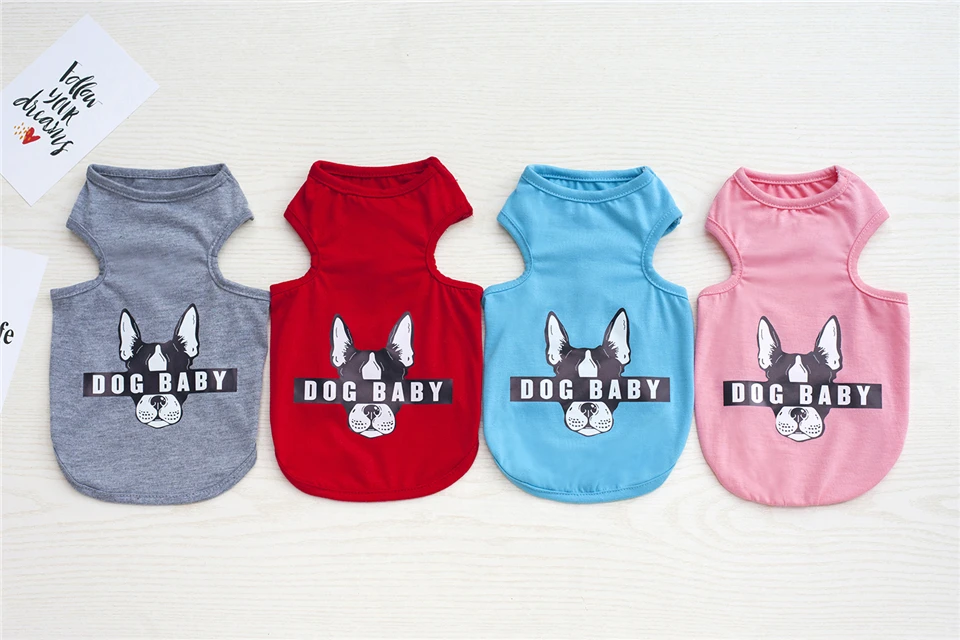 Dog Clothes Summer Clothing for Dogs Chihuahua Pet Clothes Cat S M L XL XXL Dogs Pets Clothing Animal Print 4 colors (1)