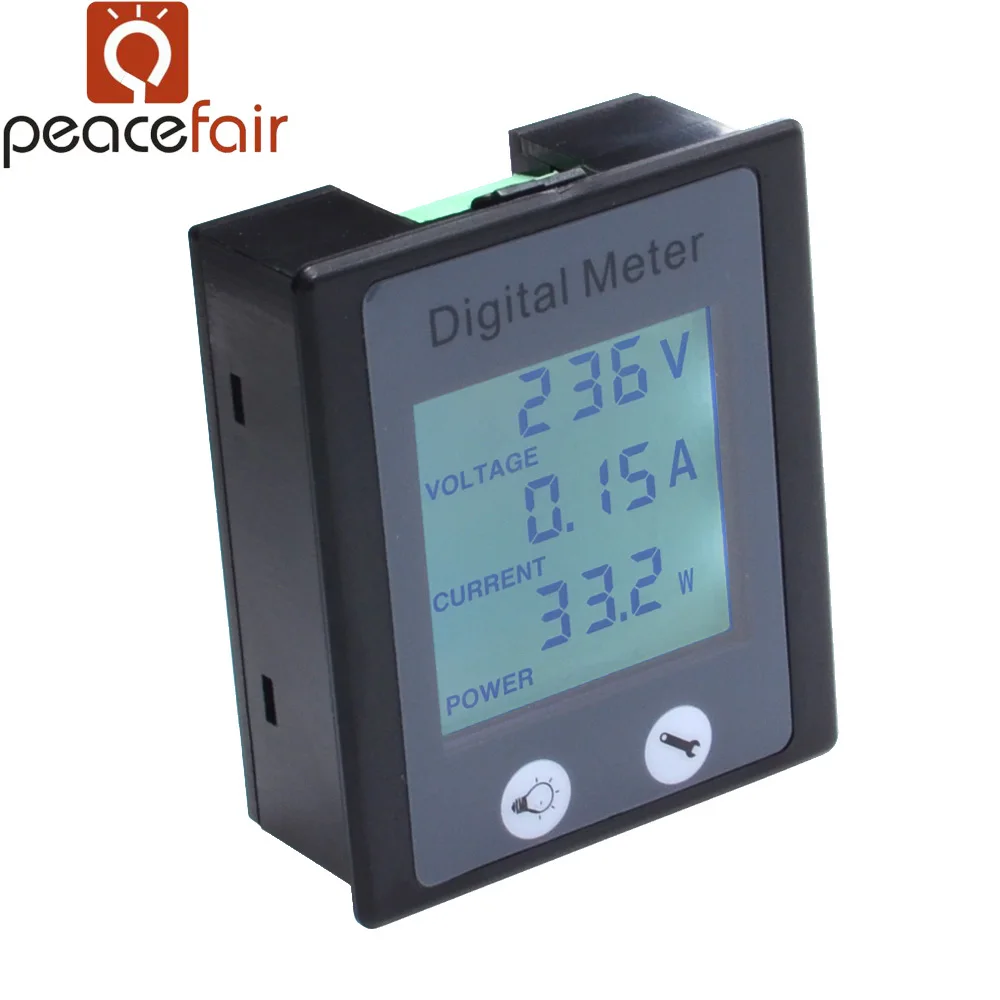 

AC 80-260V Digital Multifunction LCD Power Monitor Meter Current/Voltage/Power Meter 0-100A with Current Transformer 12003014