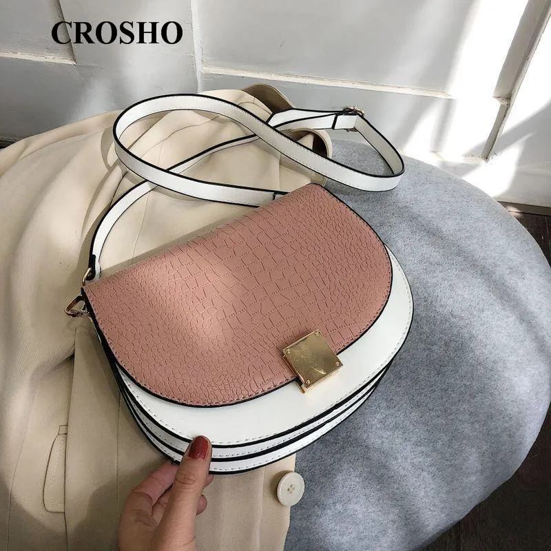 

CROSHO Small Bag New Stone Grain Fashion Women's Single Shoulder Bag Simple Slant Bag