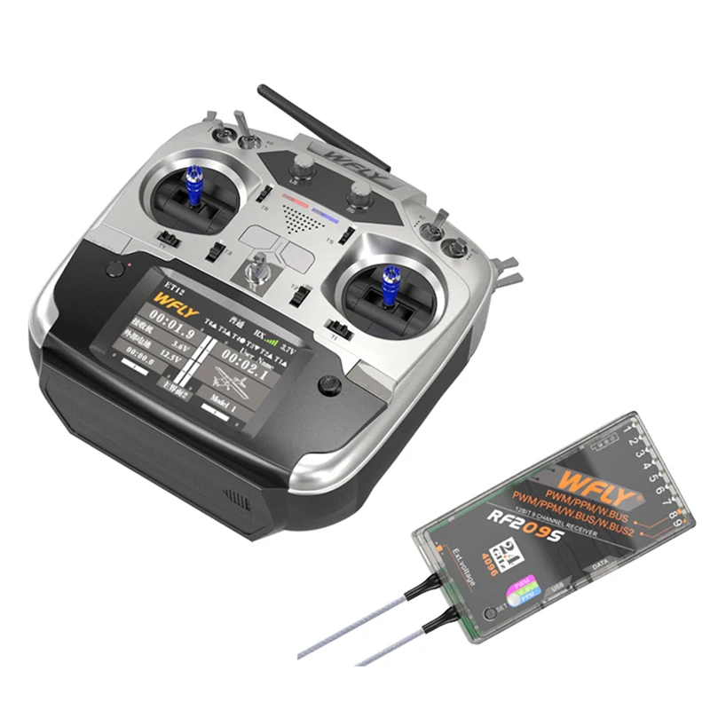 

WFLY ET12 2.4GHz 12CH Remote Controller Support 180/270 ' servers with RF209S Receiver For FPV RC models