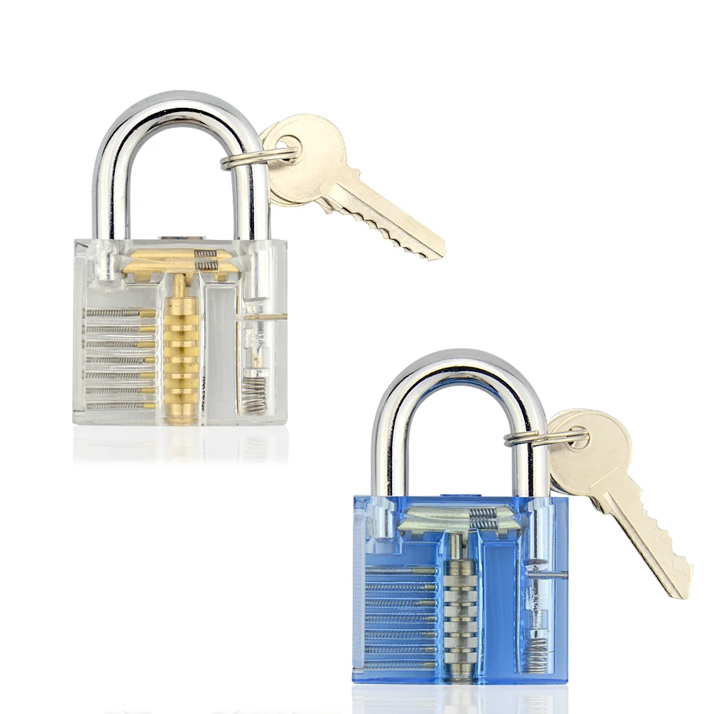 CHKJ Inside View Of Practice Transparent Lock Training Skill Pick View Padlock For Locksmith With Smart Keys Open Tools