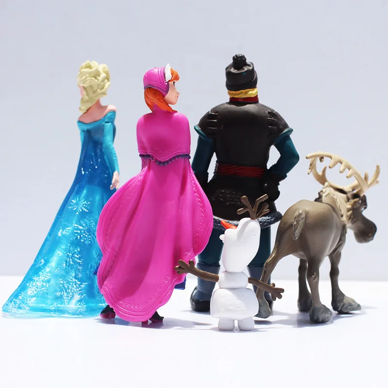 Холодное сердце принцесса Анна Эльза Фигурки Кристофф Свен Олаф ПВХ Модель Куклы Замороженные игрушки коллекция дети девочки подарок на день рождения