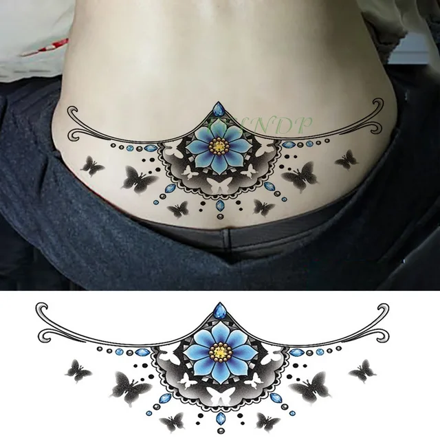Étanche Temporaire autocollant de Tatouage henné corps taille du sein poitrine mandala tatto