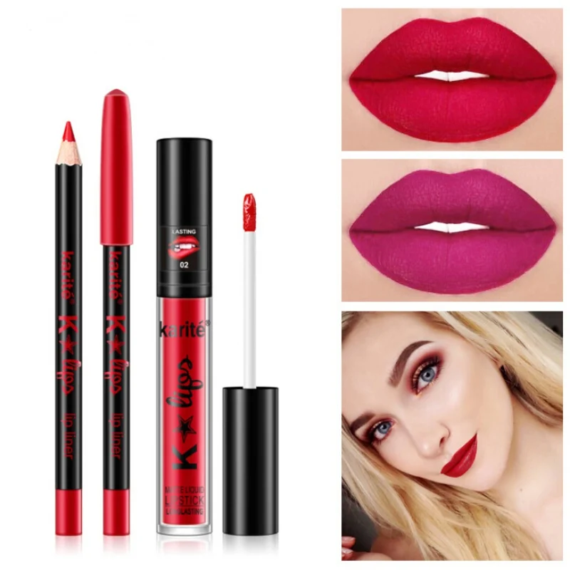 2019 Non-stick Cup Lip Glaze + Lip Liner Combination Matter Pencil Tint Tattoo Stain Makeup Waterproof Nude Pen Lip Gloss 2019 Non-stick Cup Lip Glaze + Lip Liner Combination Matter Pencil Tint Tattoo Stain Makeup Waterproof Nude Pen Lip Gloss