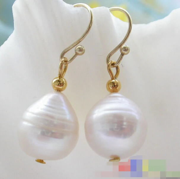 

free shipping 12302 WHITE DRIP FRESHWATER PEARL DANGLE EARRING
