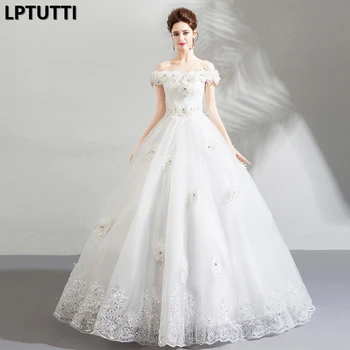 

LPTUTTI Appliques Crystal New Sexy Vintage Princess Bridal Marriage Gown Boho Bride Simple Party Long Luxury Wedding Dresses