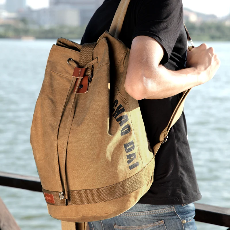 

XINCADA men canvas laptop backpack Capacity student Schoolbag waterproof antitheft backpacks travel Casual Fashion bag