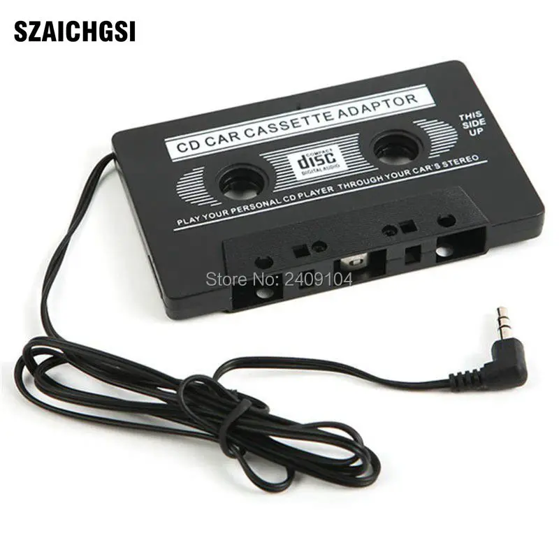 Черный автомобильный Кассетный скотч адаптер для MP3 CD MD DVD четкого звучания