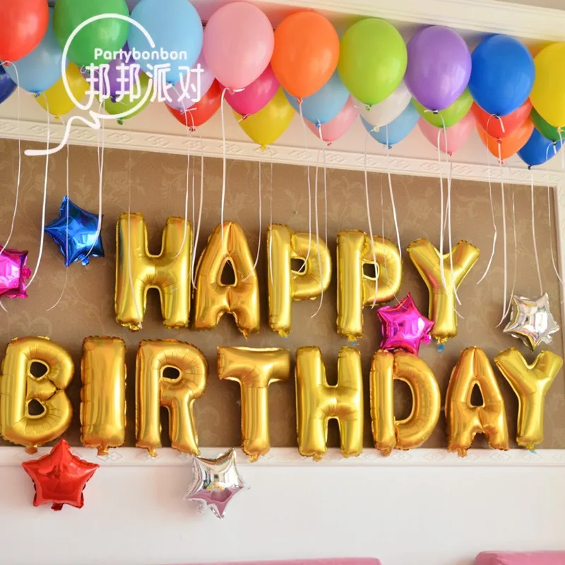 16-Inch-Large-Birthday-Party-Decoration-Aluminum-Foil-Golden-Or-Silver-font-b-Balloon-b-font