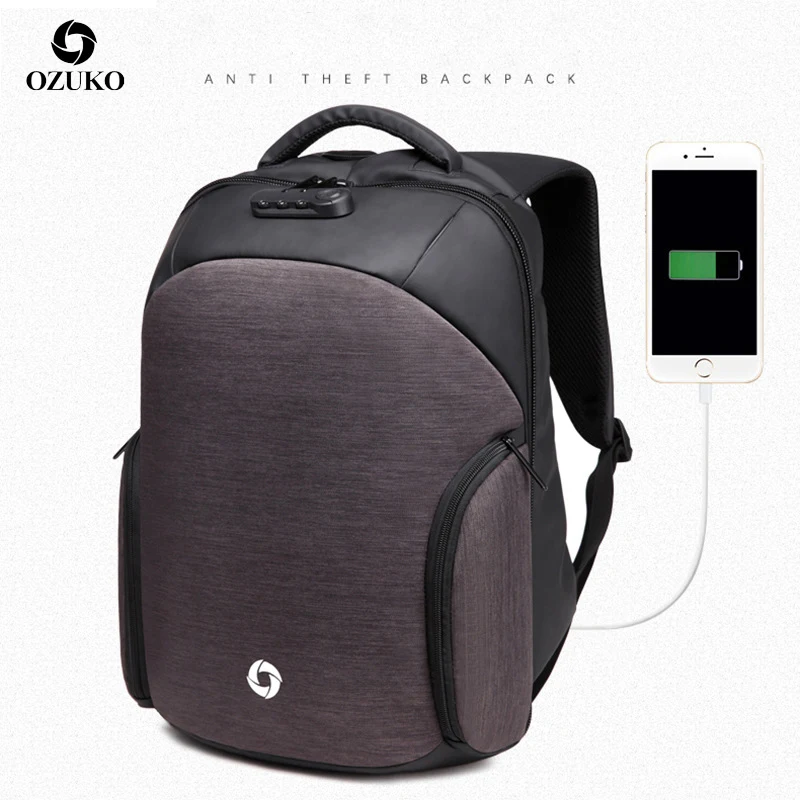 

New Anti Theft Mens Waterproof Laptop Bags Fashion USB Charging Male Business Travel Backpacks Teenager Fashion School Back Pack