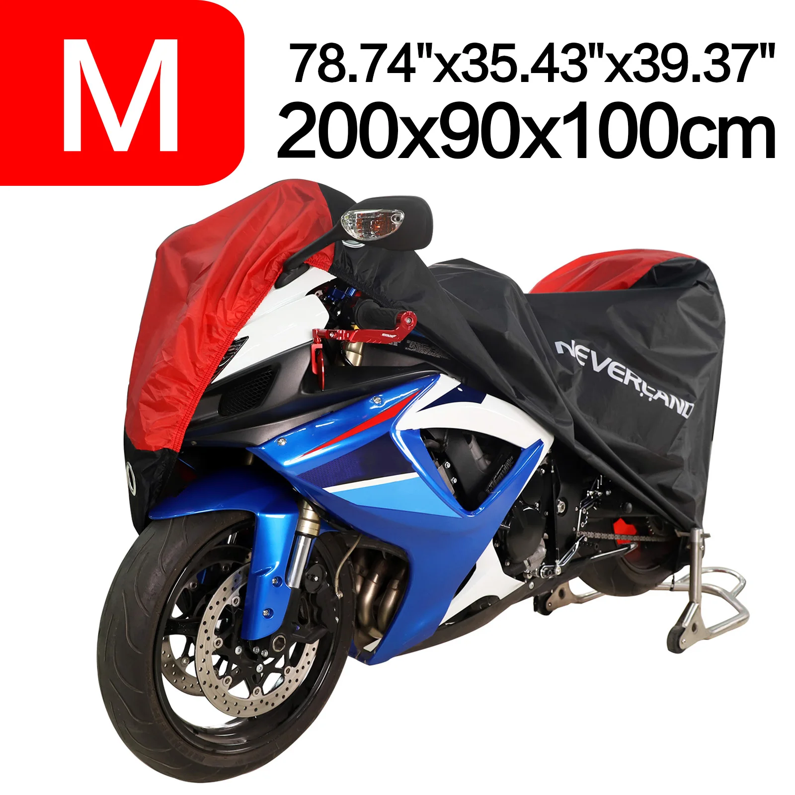 Waterproof Motorcycle Scooter UV Dust Protector Rain Cover Dirt Bike Black L New