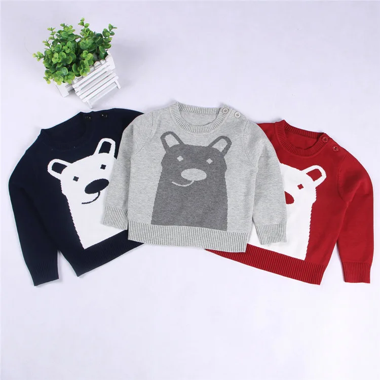 Ins Baby Toddler Children's Girl's Boy's Cotton Bear Sweaters Knitted