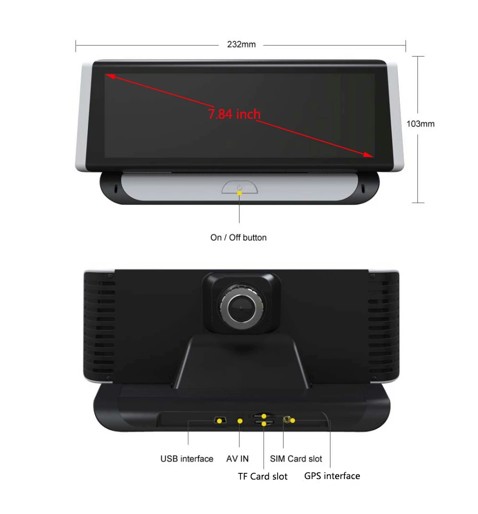 WHEXUNE, новинка, 4G, android 5,1, Автомобильный видеорегистратор, 8 дюймов, автомобильная видеокамера, gps навигация, FHD 1080 P, видеорегистратор, регистратор, дистанционный монитор