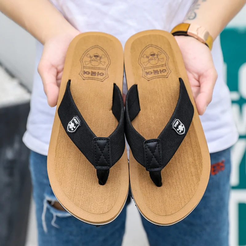 

GRAM EPOS Man strip flip flops Summer Slippers For School Street Casual Walking Seaside Beach Soft Non-slip Bottom Stylish Flats