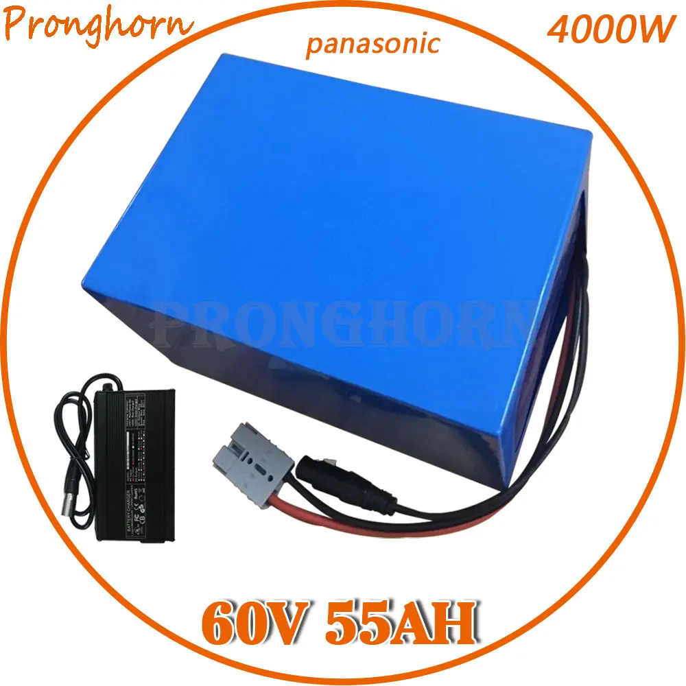 Аккумулятор для электрического велосипеда Panasonic 60 в 3000 Вт 4000 55 Ач В 45 Ач|Батарея