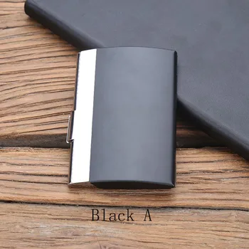 

Woman Men Bag Creative Holder Metal Leather Box Cover ID Business Multi Case porta tarjeta credit card wallet travel organizer