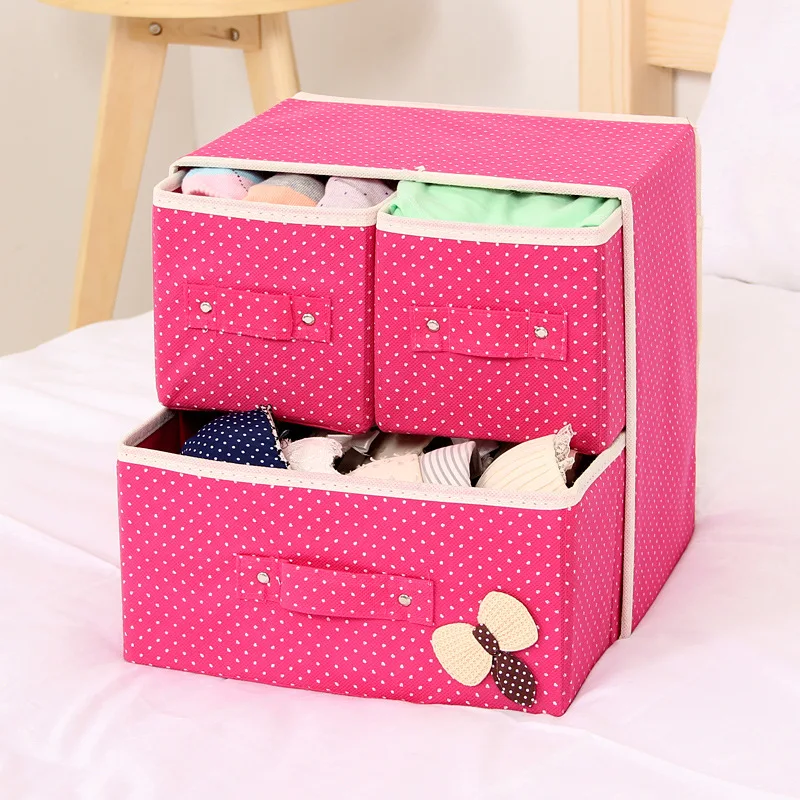 Underwear storage box large storage box finishing box two nonwoven