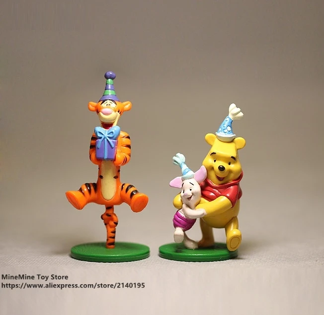 DISNEY Tigger Piglet 2 шт./компл. 7-8 см фигурку коллекция украшений аниме фигурка игрушка