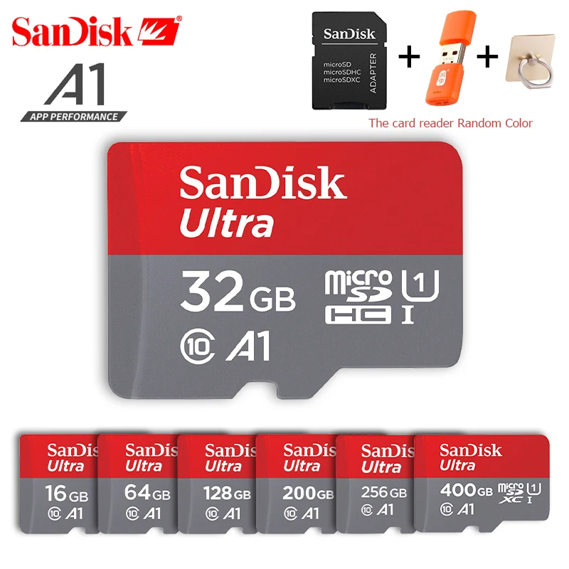 Оригинальная Карта SanDisk ULTRA UHS-I 16 ГБ 32 64 128 SDHC SDXC micro SD карта tf A1 для смартфонов