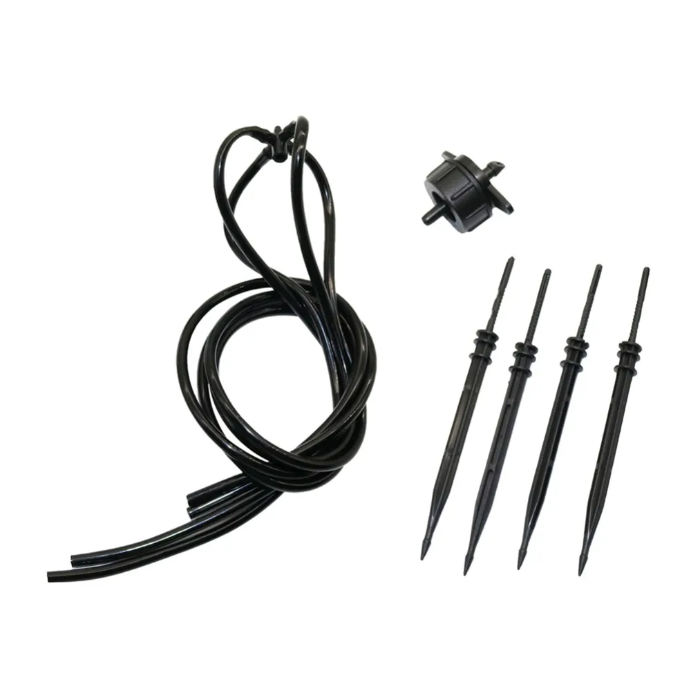 Four Branches Micro Drip Irrigation kit with 8L/H Steady Flow Device Garden Greenhouse System Dripper 2 Sets | Дом и сад