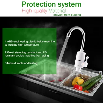 

1pcs Electric Faucet Tap Instant Hot Water Heater for Home Bathroom Kitchen EU Standard J2Y