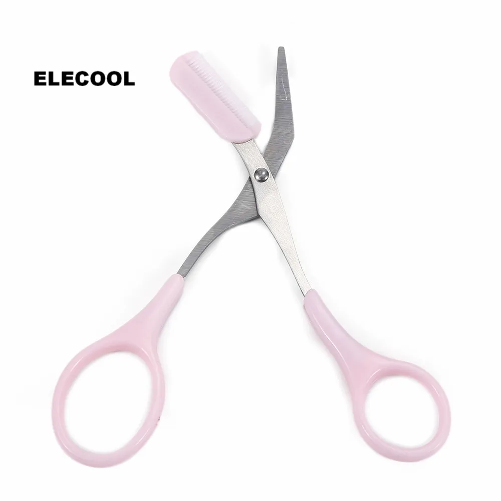 ELECOOL 1pc Easily operated Pink Portable Eyebrow Eyelash Trimmer With