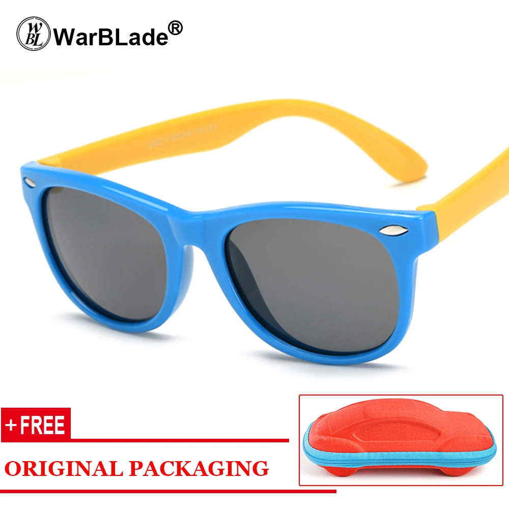 Kids Boys TR90 Unbreakable Polarized Sunglasses Children Girls Safety Polarized Mirror Sun Glasses Sport oculos With Case UV400