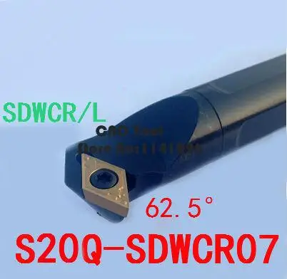 

S20R-SDWCR07 turning tool holder 20mm internal Turning tools Screw Locked CNC Lathe Tool Holder For DCMT070204 Inserts,SDWCR/L