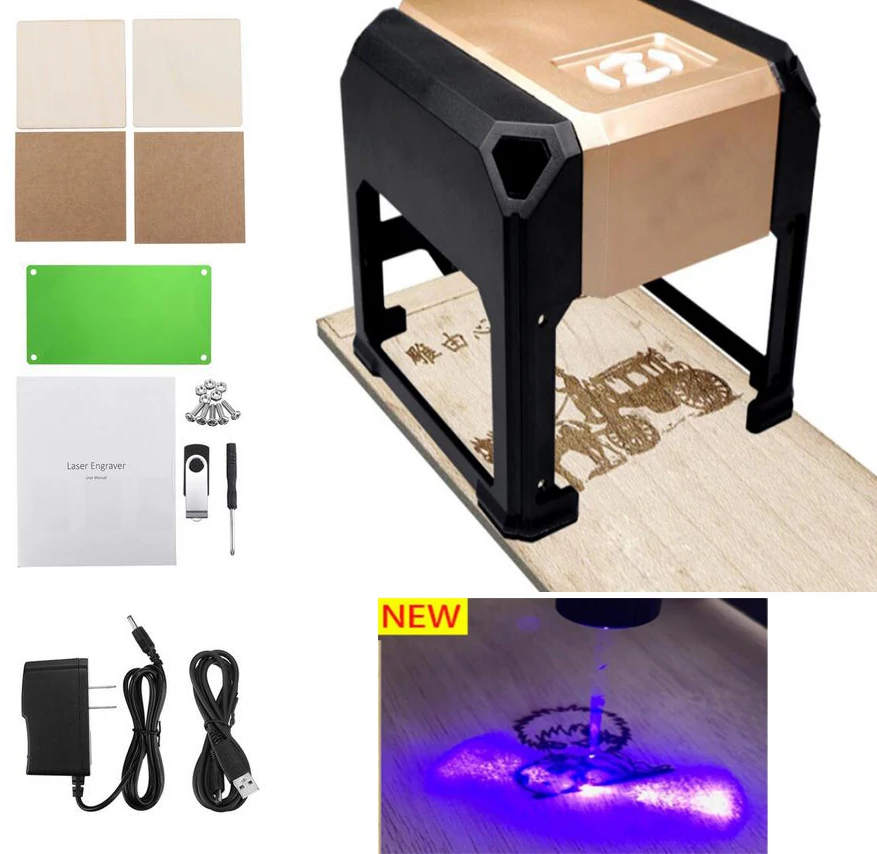 3000mW Wood Laser Engraver Engraving Machine USB Connector Carving