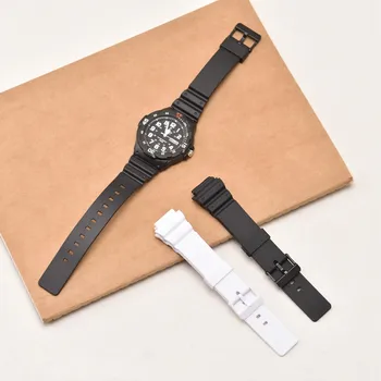 

New 18mm Watchband Silicone Rubber Band Men Sports Strap For CASIO MRW-200H Replace 18mm Electronic Wristwatch Belt