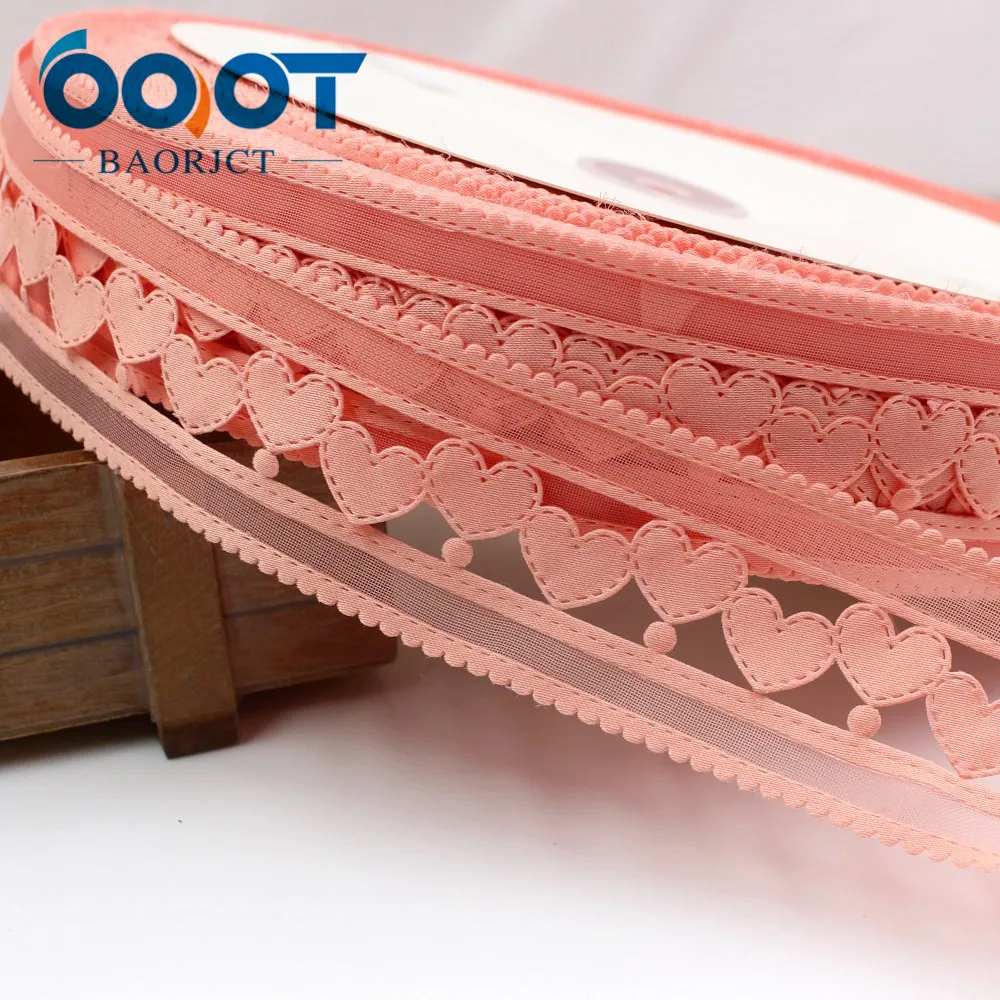 

OOOT BAORJCT I-19119-366 hot sale 40mm 10 yards hollow Flowers satin ribbon, DIY handmade materials,Clothing accessories