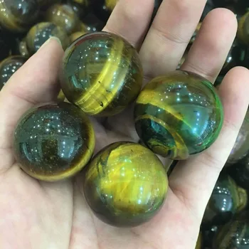 

200g Natural gemstone 100% natural tiger eye stone ball quartz crystal sphere healing crystals as gift