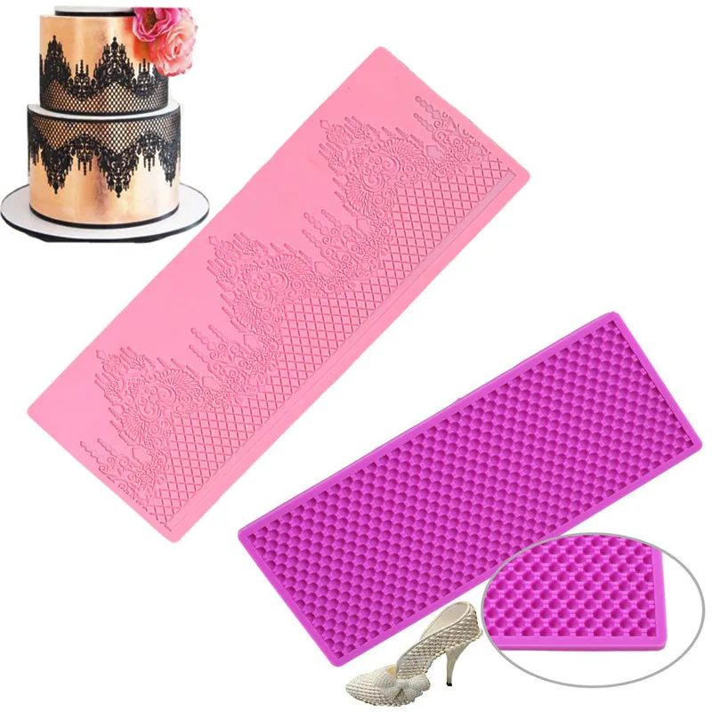 

Hot Sale 3D Silicone Lace Flower Pearls Pad Molds Sugarcraft Fondant Chocolate Cake Mold DIY Cake Decorating Tools Free Shipping
