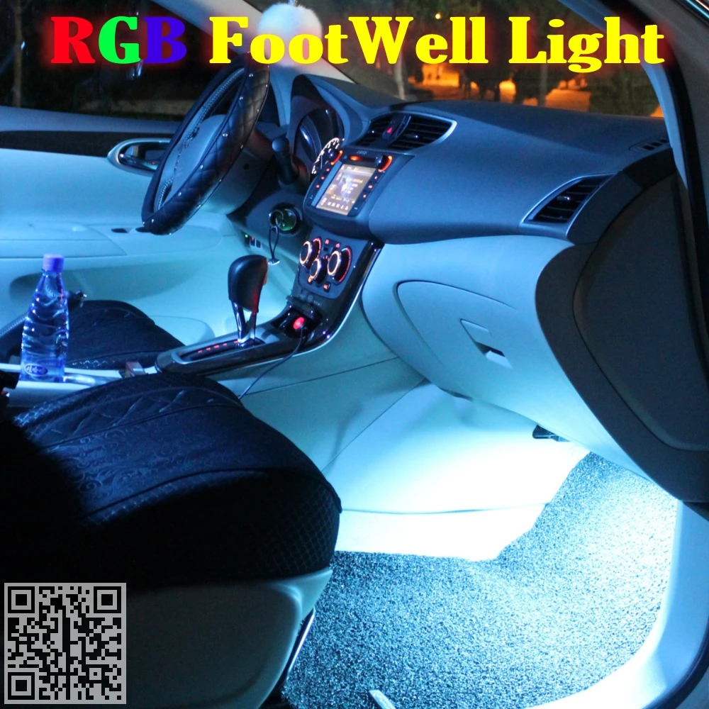 2.4 Г Беспроводного Управления 360 RGB Цвет Neon Glow Салона UnderDash Ног/этаж Сиденье Акцент