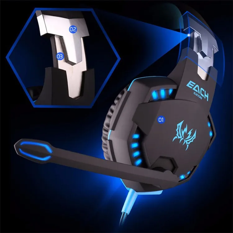 Professional Stereo Hifi Glow Gaming Voice Music Earphones Shake Computer Gamer Headset For PC Game With Microphone (12)