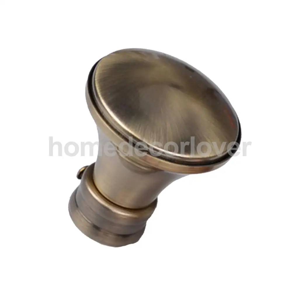 1 Piece Retro Curtain Pole Rod Finials Ends Heads 28mm