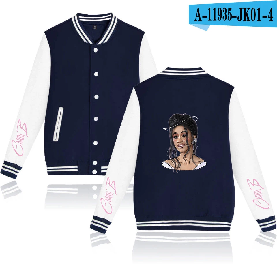 Rholycrown Harajuku бейсбольная куртка wo мужская верхняя одежда Cardi B куртки осенние повседневные Высококачественные Cardi B бейсбольная куртка - Цвет: As picture