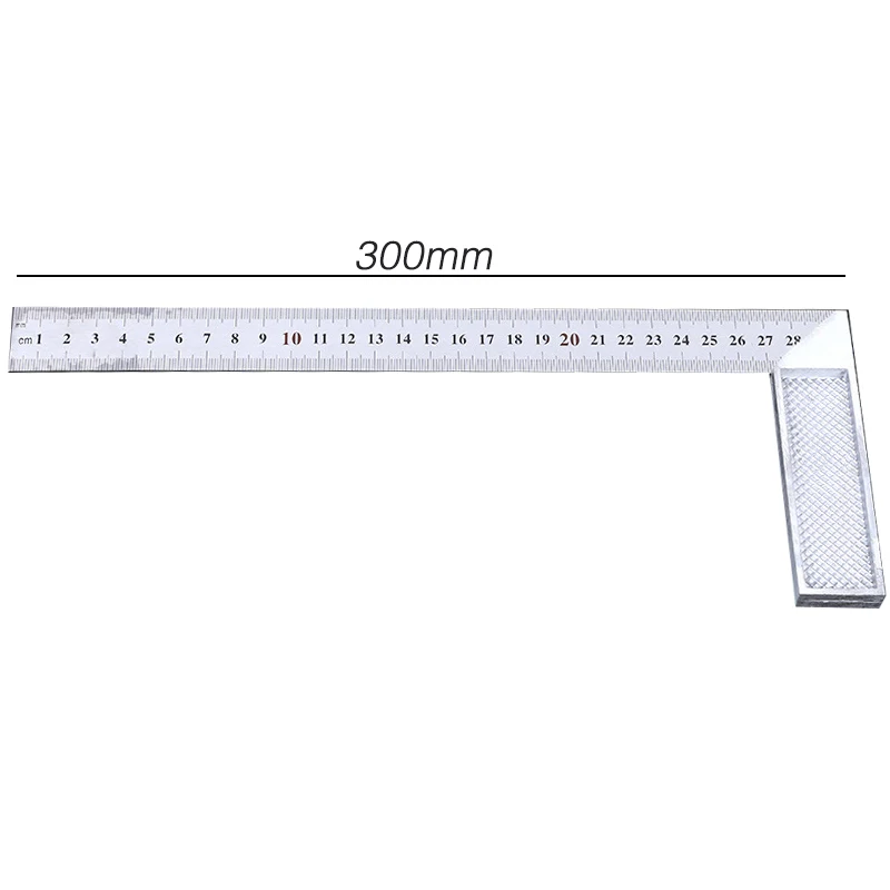 Urijk 30cm 90 Degree Metal Steel Try Square Engineers Wood Measuring