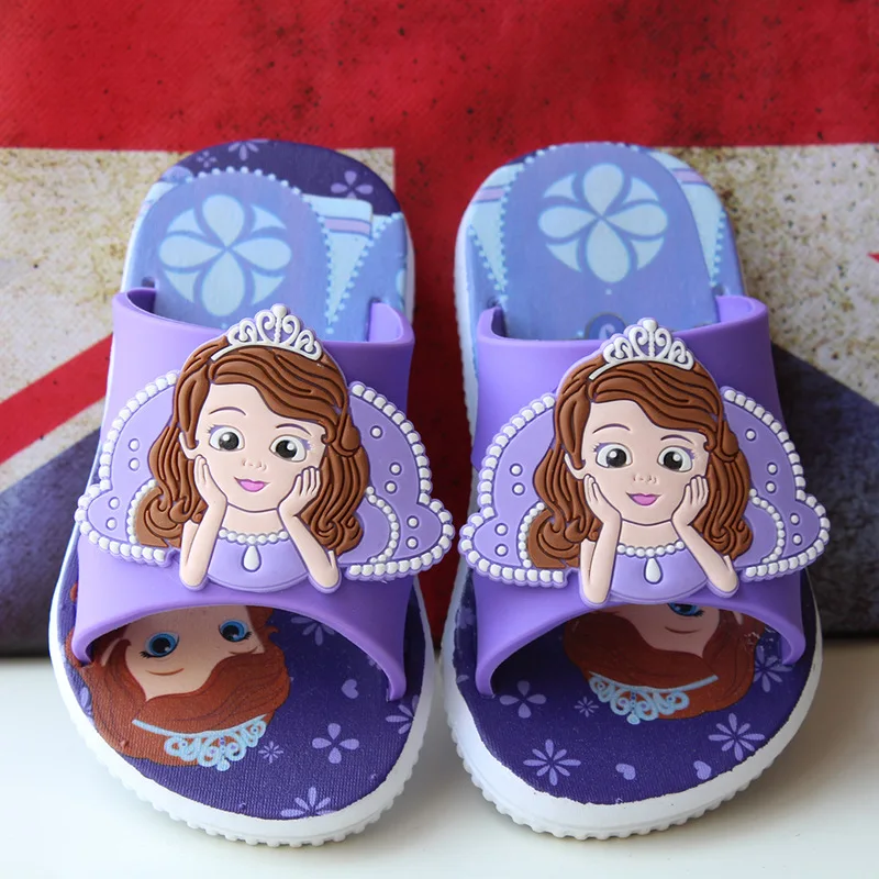 disney детская обувь тапочки лето мультфильм Микки крытый нескользящей для маленьких мальчиков классные тапочки Минни Маус