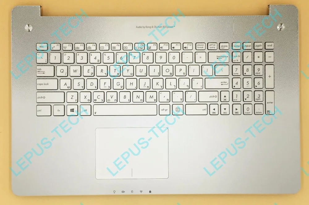 

HE HW HB Keyboard for ASUS N750 N750JK N750JV with backlight top case palmrest Hebrew layout