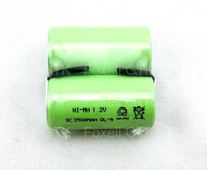 Батарея 3500mah sub c 1,2 v перезаряжаемая батарея Ni-MH 12v 3500mah subc sc nimh sc 1,2 v для игрушек с электроинструментами 10c скорость разряда