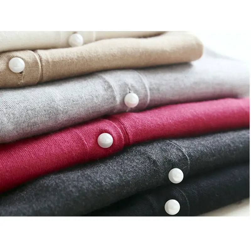 Women Solid Cardigans long sleeve basic sweater 15