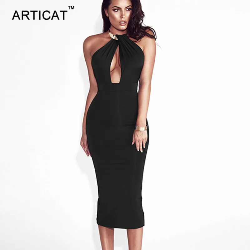 Женское Открытое вечернее платье Articat длинное облегающее футляр с открытой