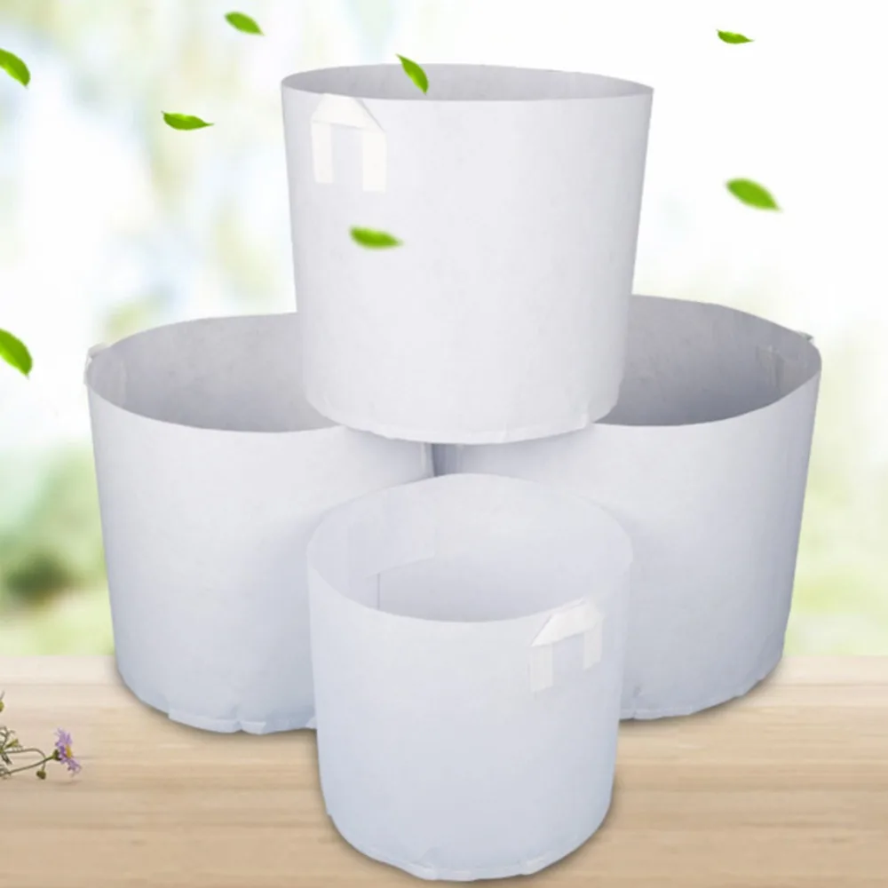

10pcs Non Woven Tree Fabric Pots Grow Bag Root Container Plant Pouch With hand planting flowers non woven bags Grows Culture