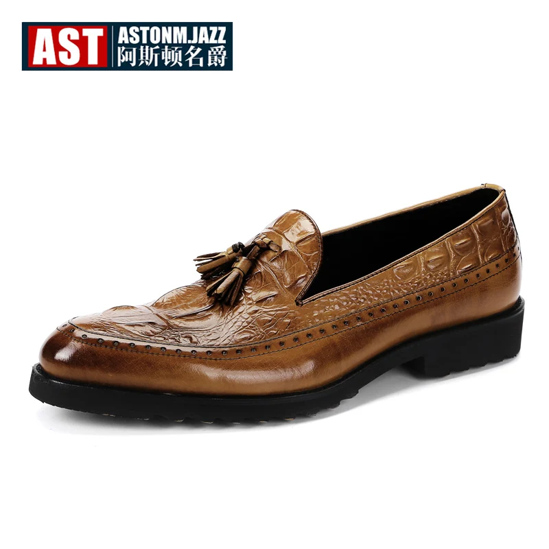 Alligato/мужские туфли-оксфорды из натуральной кожи с кисточками; свадебные туфли на квадратном каблуке; модельные туфли с бахромой и принтом «крокодиловая кожа»
