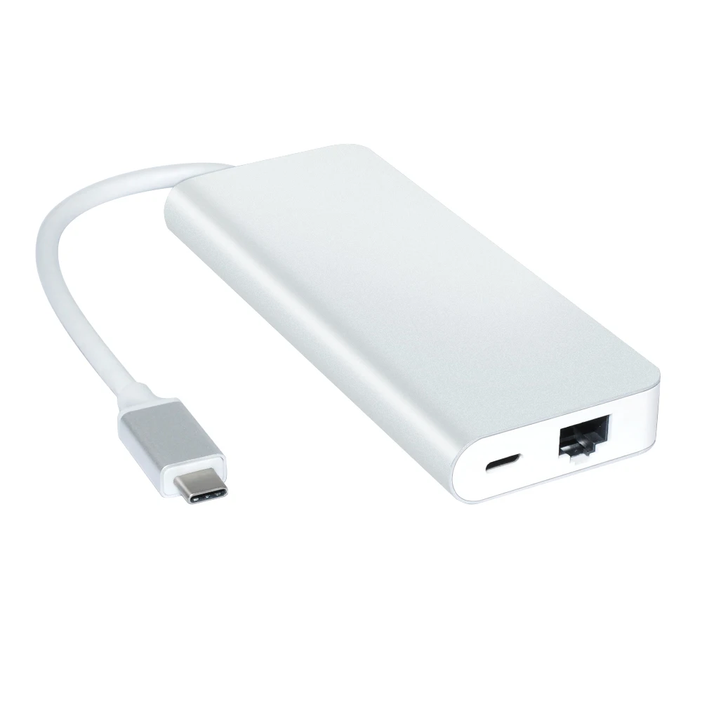 Тип C PD зарядки RJ45 сетевой порт 4 к HDMI VGA USB3.0 концентратор адаптер для Windows 10 Apple Mac OS lenovo huawei Xiaomi Asus hp