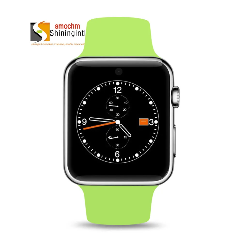 GSM SmartWatch MTK2502C Bluetooth спортивные умные часы камера SIM карта силикон для Apple Iphone Huawei